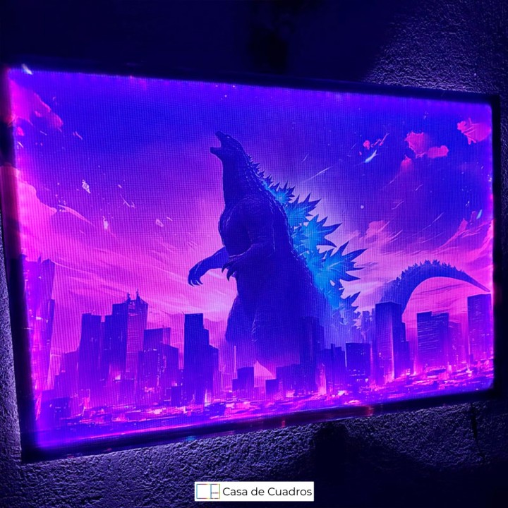 Cuadro Led Godzilla